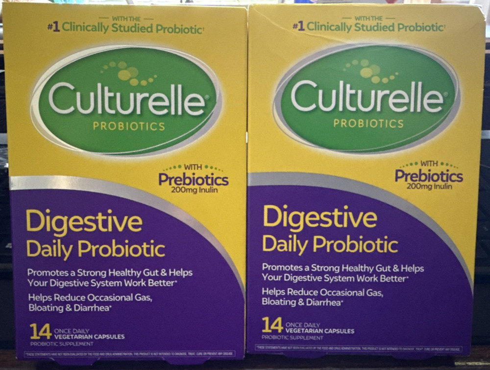 2 New Culturelle Probiotics Digestive Daily Probiotic – 14 Caps Each Exp. 06/27