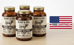 Heart & Soil Grass Fed Bone Matrix Bone & Joint Support 180 Capsules(pack of 4).