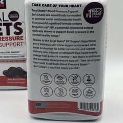 2 PACK Force Factor Total Beets Healthy Energy + Antioxidants 60 Soft Chews NEW
