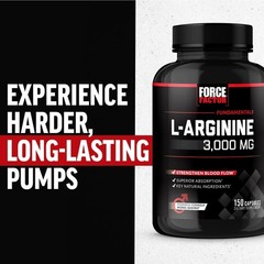 Force Factor L-Arginine 3000 MG, Extra Strength Nitric Oxide & Circulation Boost