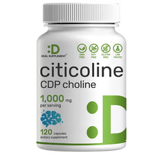 Citicoline CDP Choline 1000mg 120 Caps supports Brain Cognitive Function