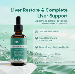 Purelia Liver Restore, Complete Liver Support Supplement with Milk Thistle, 1-5x