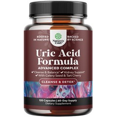 Herbal Uric Acid Cleanse and Detox – Kidney & Joint Support for Adults 120ct