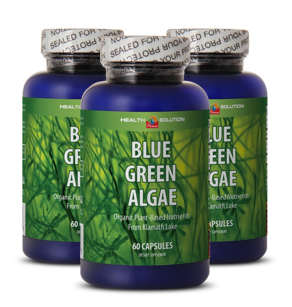 heart health capsules – BLUE GREEN ALGAE – spirulina capsules 3 Bottles