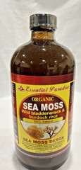 Organic Sea Moss Detox 16 fl oz Bladderwrack Burdock Root Essential Paradise