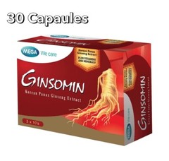 1X Ginsomin Energy Extract Ginseng Vitamins for Men 30 Capsules -Free Shipping