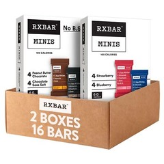 RXBAR Minis Protein Bars Variety Pack 8 Count Gluten Free 6g Protein Snacks