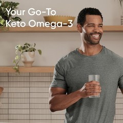 Keto Omega 1250mg 120 Softgels Fish Oil EPA DHA Astaxanthin Krill MCT Oil