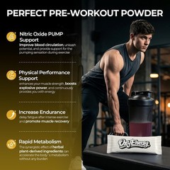 OxyEnergy Max Pump Stim-Free Pre Workout Powder – Grape Flavor – 30 packets