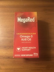 MegaRed Omega-3 Krill Oil Heart Health Support 60 Softgels Exp 01/2027