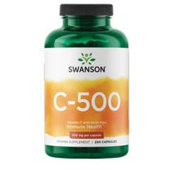 Swanson Vitamin C with Rose Hips, 500 mg, 250 Count