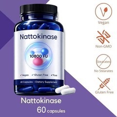 FU Nattokinase Supplement – 10800 1-3X 60 Capsules Per Serving HOT 2026