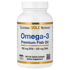 California Gold Nutrition Omega-3 Premium Fish Oil New, Sealed, Exp. 12/2028