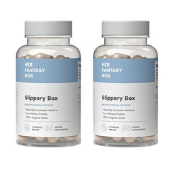 2 BOTTLES-LUXRY Her Fantasy Box Slippery Box – Slippery Elm Bark Vaginal 60PCS