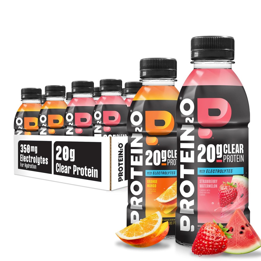 Protein2o 2-in-1 Clear Whey Protein & Electrolyte 16.9 Fl Oz (Pack of 12)
