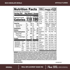 SlimFast Original Meal Replacement Shake Mix, Rich Chocolate Royale, 20.18 oz,