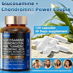 Triple Strength Pain Relief Supplement, Joint Support Glucosamine, Turmeric, MSM