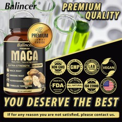 Maca & Ginsen 6500mg- Men’s Health, Muscle Health, Natural Energy 120 Capsules