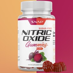 Snap Supplements Nitric Oxide Beet Root Gummies SF, Cherry & Peach, Heart Health