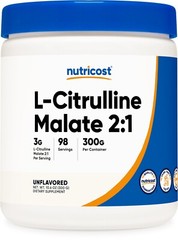 Pure L-Citrulline Malate (2:1) by Nutricost – 300 Grams, 98 Serv