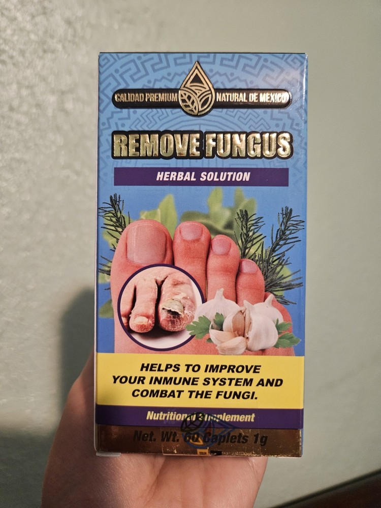 Natural de Mexico Garlic Herbal Solution Caplets, Immune Support, Fungus, 60ct