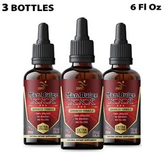 Man Bulge Mens Libidio Boost Performance Tincture Herbal Drops 3 Pack 6 Fl Oz