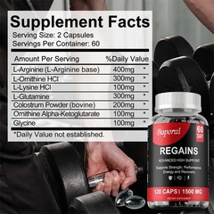 Regains 120pcs – Muscle Growth, Workout Recovery, Enhances Strength and Vitality