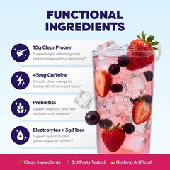 Javvy Strawberry Acai Clear Protein Refreshers – 9.2oz
