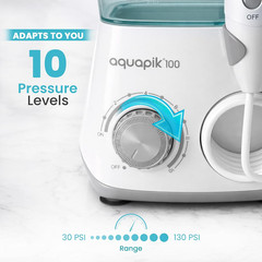 Bostontech Aquapik 100 Countertop Water Flosser for Teeth, 600 Ml Corded Oral Ir