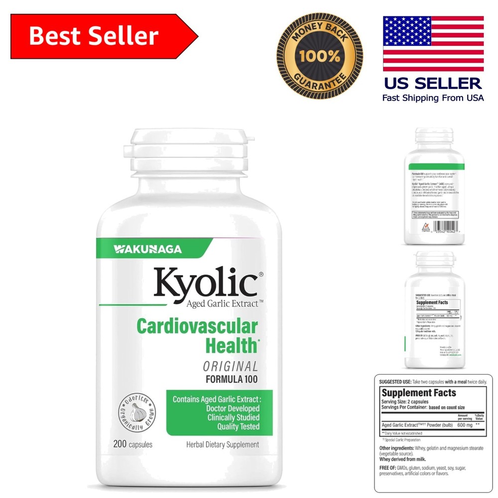 Gluten-Free Aged Garlic Extract 200 Capsules – Ultimate Heart & Wellness Support