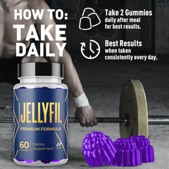 (5 Pack) Jellyfil Male Gummys Advanced Male Health Vitamin Support 300 Gummies