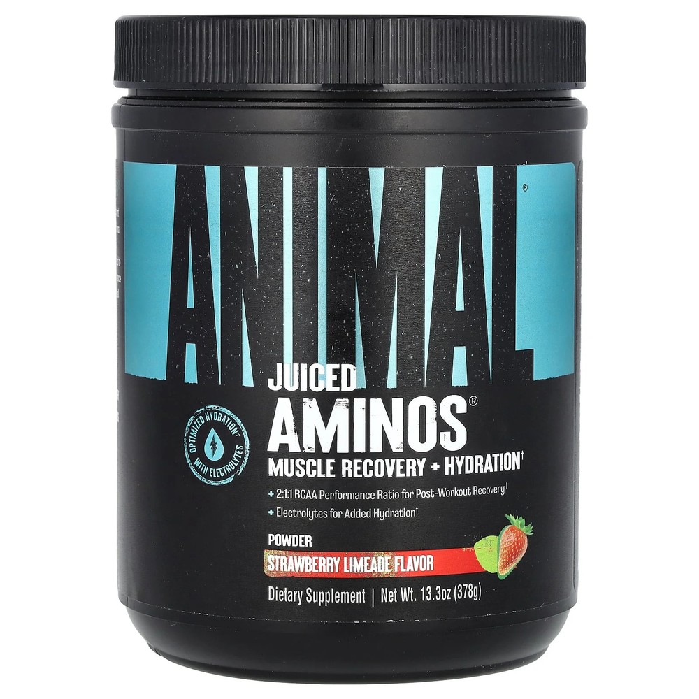 2 X Animal, Juiced Aminos�, Strawberry Limeade, 13.3 oz (378 g)