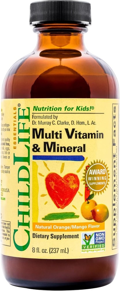 CHILDLIFE ESSENTIALS Kids Multivitamin & Mineral – Kids Vitamins – 8 Fl Oz