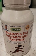 Andrew Lessman Energy & Fat Metabolism Factors 180 Capsules BB Date 11/30/2026