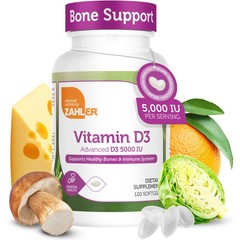 Zahler – Advanced Vitamin D3 5000 IU Softgels 120 Count (Pack of 1), No Color