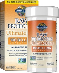 Garden of Life RAW Probiotics Ultimate Care Shelf Stable- 30 Capsules -11/26+