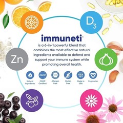 Immuneti Nutrition 6-in-1 Immune Defense – C – Zinc – D3 – Elderberry & More!