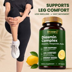 Druvara Diosmin Complex Supplement Vascular Health & Vein Support 60 Capsules