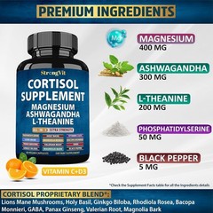 Cortisol Reducer Capsules with Ashwagandha & Magnesium – Stress & Sleep Support