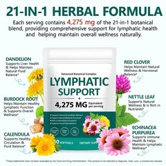 Lymphatic Drainage Supplements, 240 Softgels, Lymph System Support Supplement…