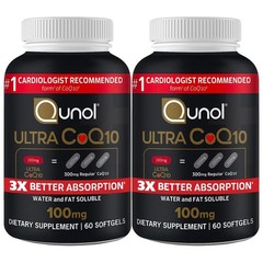 Qunol Ultra CoQ10 100mg 3X Better Absorption Patented Water and Fat Soluble N…