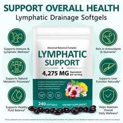 Lymphatic Drainage Supplements, 240 Softgels, Lymph System Support Supplement…