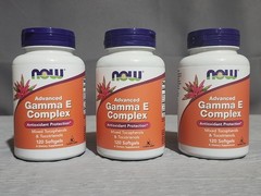 Lot of 3 – NOW FOODS Advanced GAMMA E COMPLEX 120 Softgels per Bottle Exp 08/28