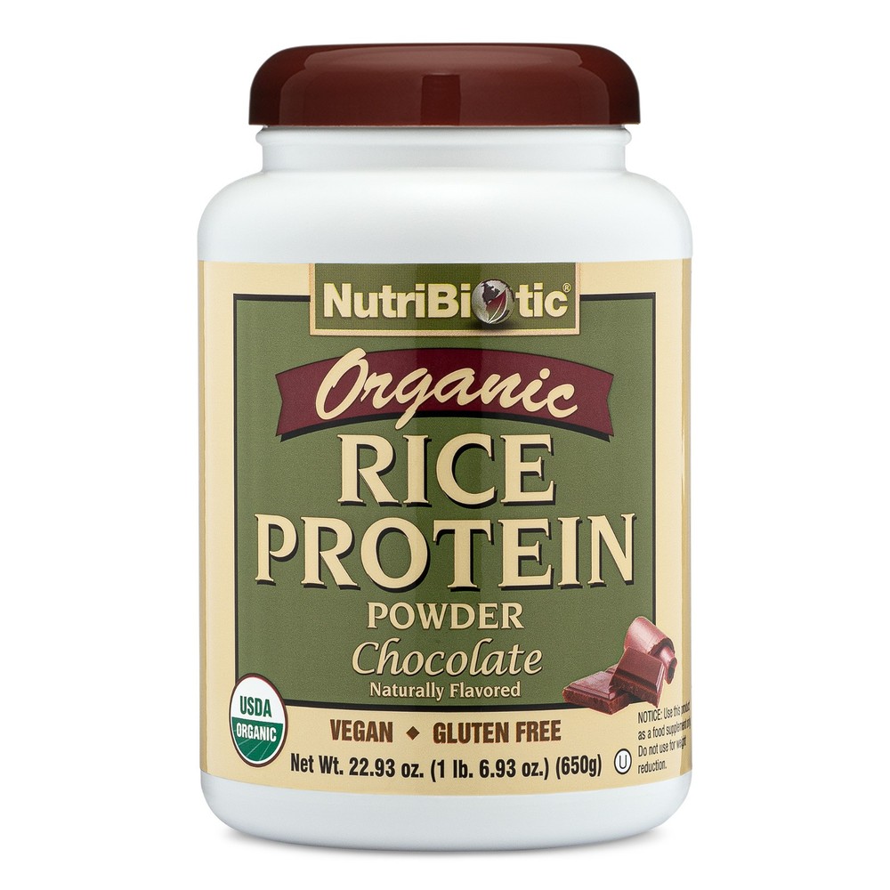 NutriBiotic Organic Rice Protein, Chocolate 22.93 Oz (1 Lb 6.93 Oz)