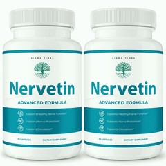 Nervetin Capsules, Daily Supplement for Nerve Support, Relaxation & Comfort -2pk