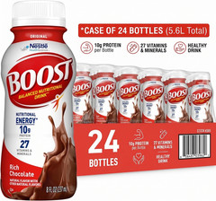 BOOST Original Ready to Drink Nutritional Drinks, Rich Chocolate, 8 Fl Oz 24pk