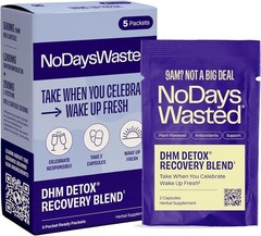 No Days Wasted DHM Detox 5 Servings Dihydromyricetin Supplement Evening Recovery