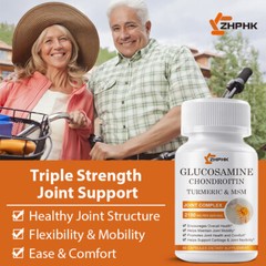 2 Pack Glucosamine Chondroitin MSM Turmeric – Joint Health Supplement – 120 Caps