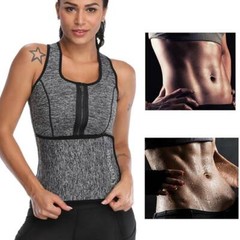 Men Sauna Suit Sweat Vest Waist Trainer Body Shaper Tank Top Compression Shirts