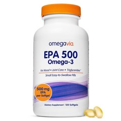 OmegaVia EPA 500, Purified Omega3 Fish Oil Supplement, 500 mg EPA in Triglyce…